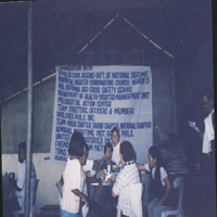 our medical mission and distribution of relief goods..